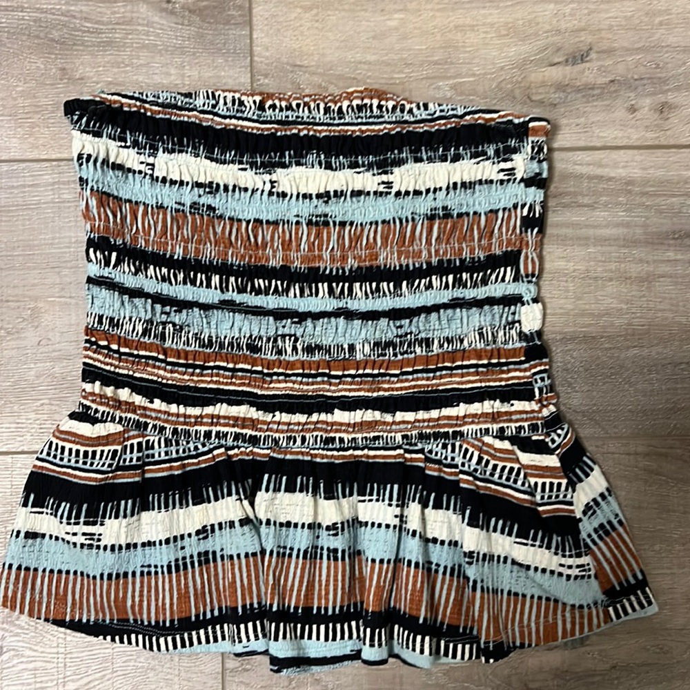 Porridge dotting strapless top